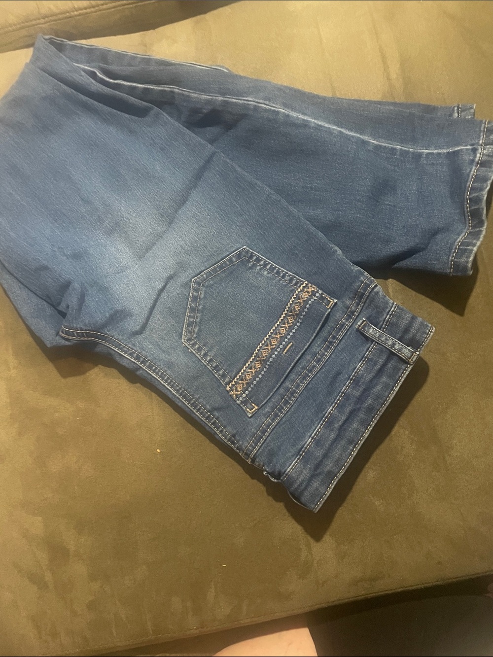 Parasuco Girls Blue Bootcut Jeans with Embroidered Pocket